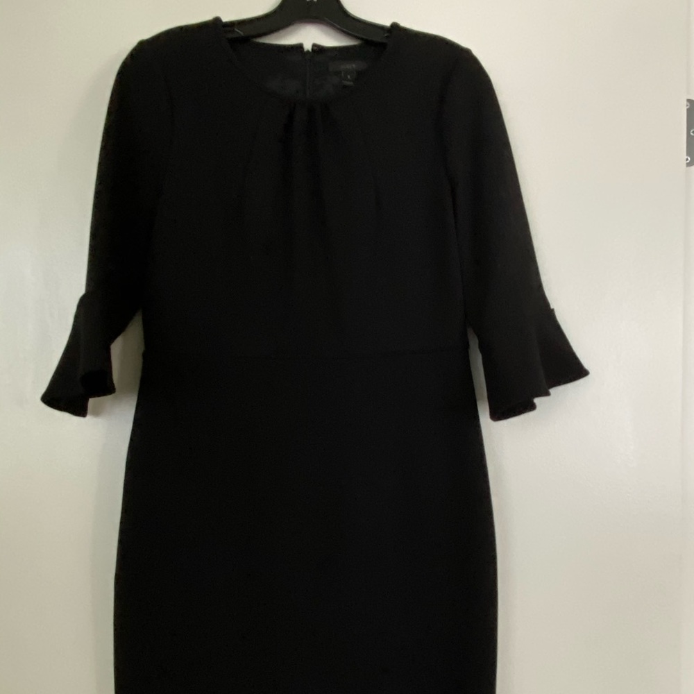 J.Crew black Italian wool dress